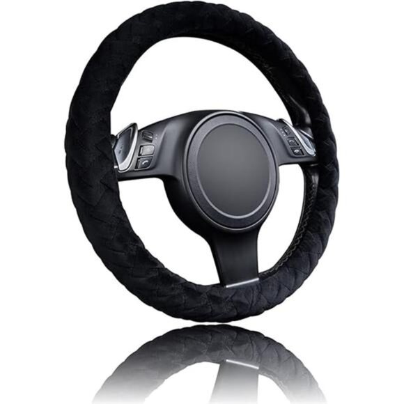 car Steering Wheel Cover Soft Velvet Warm Universal Size 15 inches SUV Truck - Picture 8 of 8